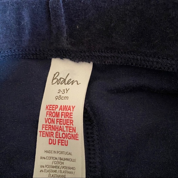 NWT mini Boden velour leggings - Picture 2 of 2